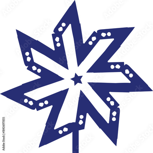 Design of Kid's play fan made with paper vector on white background