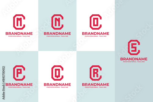 Letters CM CN CO CP CQ CR CS Monogram Logo Set, great for MC NC OC PC QC RC SC Initials