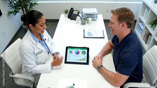 Wallpaper Mural Professional Medical Consultation Between Doctor and Patient in Bright Clinic Office Modern Torontodigital.ca