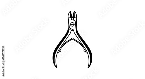 Clipping nails icon black white icon