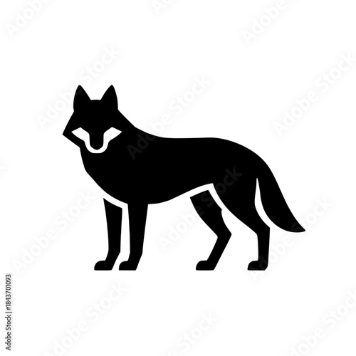 black wolf vector illustration