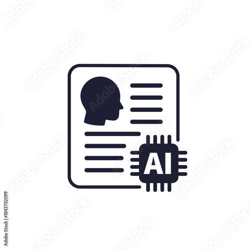 AI-generated persona icon on white