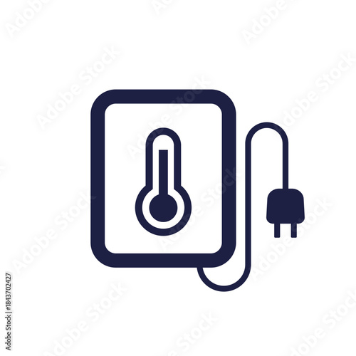 heating pad icon on white
