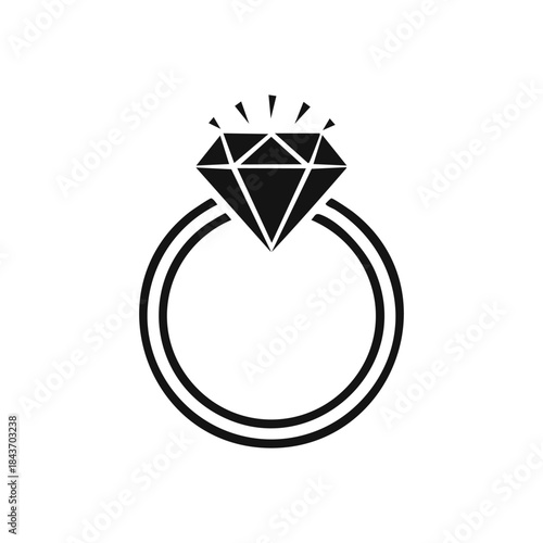 Diamond ring vector illustration icon symbol set for business web design logo