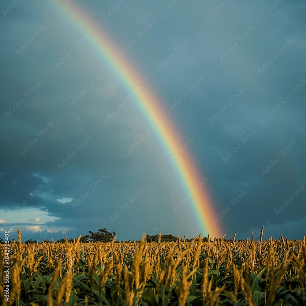 Obraz premium rainbow over the field