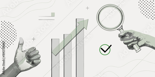 Analyzing growth and success with data a visual representation of progress