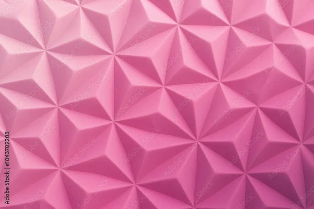 Obraz premium Soft pink 3D low poly geometric polygon abstract background with clean faceted gradient modern texture