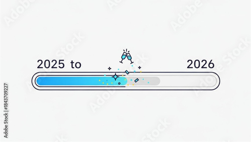 Illustrated Happy New Year 2026 greeting for the New Year celebration.
