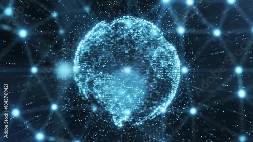 Wallpaper Mural Ethereal sphere connected by glowing nodes Torontodigital.ca