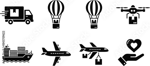 Ornate Decorative Spearhead and Finial Silhouettes Vector Set, Vintage, Medieval, Black and White, Ironwork, Fence, Gate, Regal, Elegant, Scrollwork Design