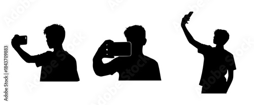 Selfies: Three Silhouettes in Capture
