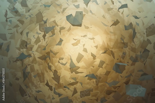 Half-Forgotten Memory – Drifting Translucent Paper Fragments in Pale Gold Light (Surrealist-Lyric Abstraction Photography)