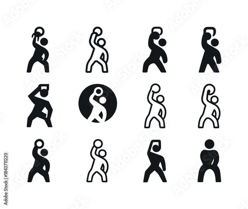 HIIT Logo Variations. High-Intensity Interval Training (HIIT). I