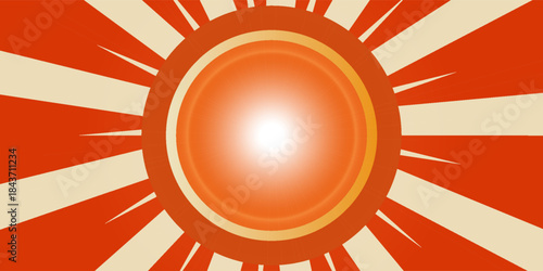 orange retro comics background on old paper texture