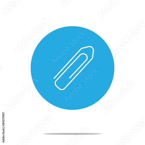 Paper clip icon. Simple outline style. Paperclip, attach, document clip, staple, fastener, page clamp, office concept. Thin line symbol. Vector isolated on white background. vector design eps 10 .