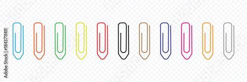 Paper clip icon. Simple outline style. Paperclip, attach, document clip, staple, fastener, page clamp, office concept. Thin line symbol. Vector isolated on white background. vector design eps 10 .