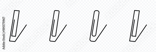 Paper clip icon. Simple outline style. Paperclip, attach, document clip, staple, fastener, page clamp, office concept. Thin line symbol. Vector isolated on white background. vector design eps 10 .
