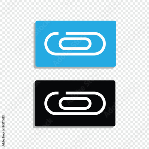 Paper clip icon. Simple outline style. Paperclip, attach, document clip, staple, fastener, page clamp, office concept. Thin line symbol. Vector isolated on white background. vector design eps 10 .