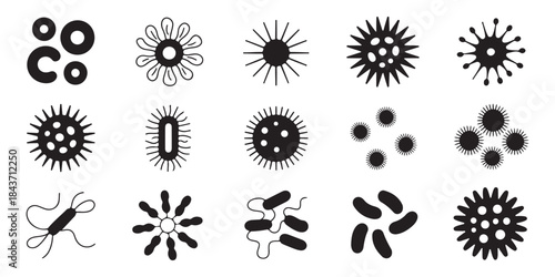 set of cosmetic and skin care product containers outline icons for beauty industry