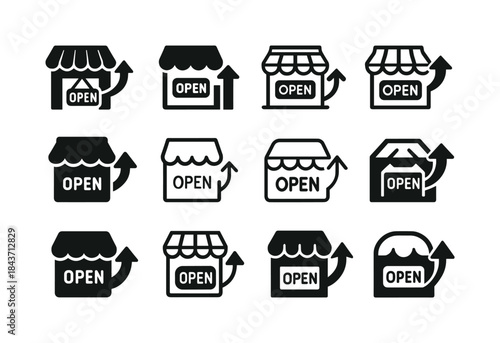 Small Business Icons. Small business growth and challenges. Icon