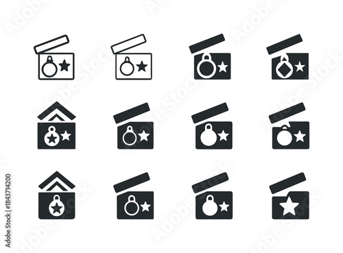 Post-Holiday Cleaning Icons. Cleaning up after holidays. Icon se