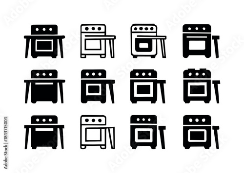 Kitchen Logo Designs. Kitchens and Dining Room Designs. Icon set
