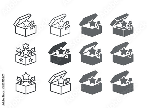 Post-Holiday Cleaning Icons. Cleaning up after holidays. Icon se