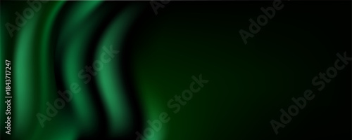 Silk emerald drape for Wallpaper. Green natural background with soft folds. Fresh green color.