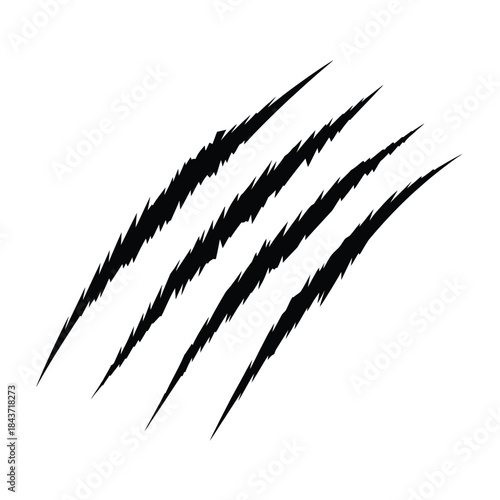 Dramatic black claw marks illustration a striking and intense visual element