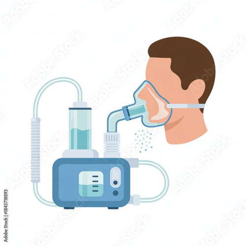 Medical Nebulizer Vector Illustration