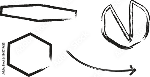 Geometric shapes transformation illustration