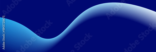 Smooth flow of wavy shape with gradient vector abstract background, dark blue design curve line energy motion, relaxing music sound or technology. poster