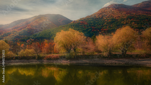 Peaceful Mountain Landscape in Autumn