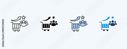 Consumer Confidence Multiple Icon Illustration Vector