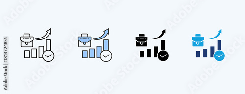 Business Recovery Multiple Icon Illustration Vector