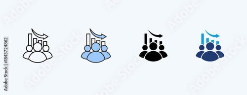 Demand Reduction Multiple Icon Illustration Vector
