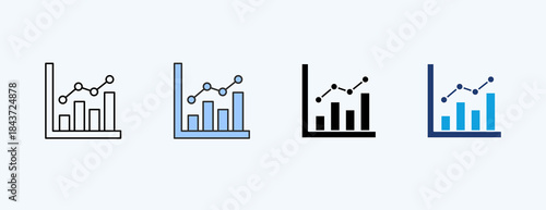 Market Uncertainty Multiple Icon Illustration Vector