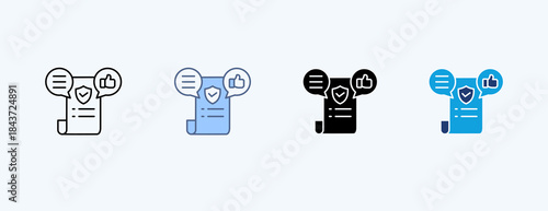 Policy Response Multiple Icon Illustration Vector
