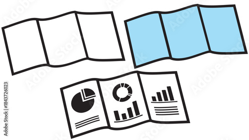 Folded Business Report with Charts and Analytics Pages