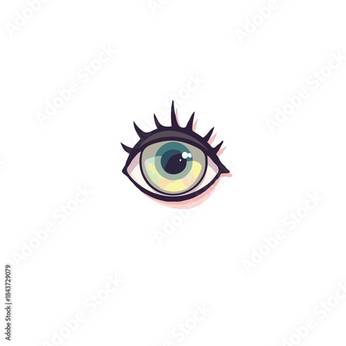 Eye illustration offering a clear aesthetic concept and beauty, offering insight and vision into