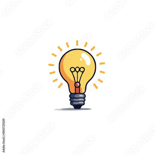 Radiant conceptualization emblem glowing bright inspiration icon for creative thinking and