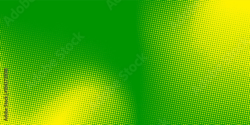 abstract dot pattern on green background. Yellow green halftone dots gradient pattern background texture.