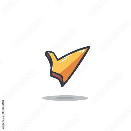 Golden check mark illustration for confirmation approval acceptance validation showing correctness