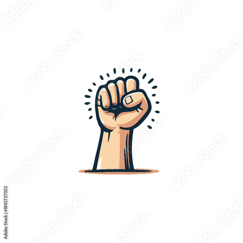 Symbolic fist illustration representing strength empowerment solidarity resistance and