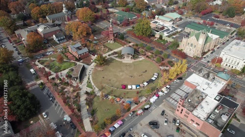 Aerial push over Salisbuy, North Carolina