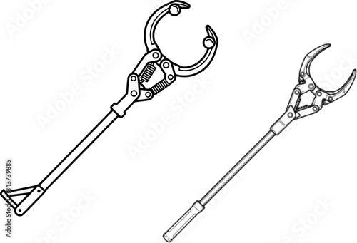 Piler Vector Outline Icon Isolated On White Background