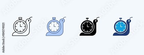 Slow Multiple Icon Illustration Vector