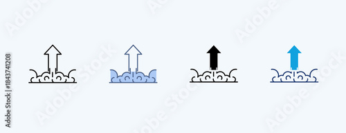 Boost Multiple Icon Illustration Vector