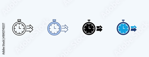 Quick Multiple Icon Illustration Vector