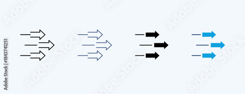 Arrows Multiple Icon Illustration Vector